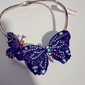 Betray Johnson butterfly chocker necklace